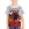 Broncos Rugby ANZAC Day 2024 Kid Hawaiian Shirt Camouflage Style