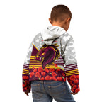 Broncos Rugby ANZAC Day 2024 Kid Hoodie Camouflage Style