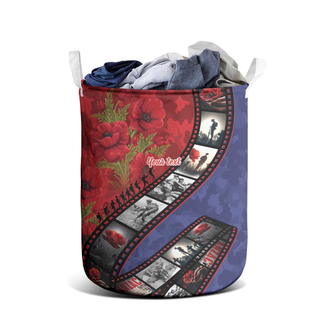 Personalised ANZAC Spirit 1915-2026 Filmstrip Tribute Laundry Basket Lest We Forget 25 April