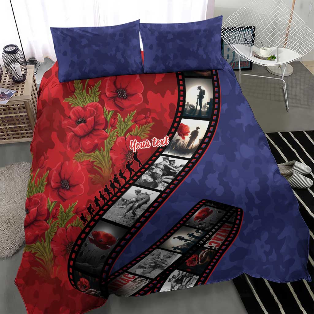 Personalised ANZAC Spirit 1915-2026 Filmstrip Tribute Bedding Set Lest We Forget 25 April