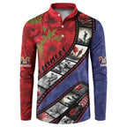 Personalised ANZAC Spirit 1915-2026 Filmstrip Tribute Button Sweatshirt Lest We Forget 25 April