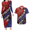 Personalised ANZAC Spirit 1915-2026 Filmstrip Tribute Couples Matching Long Sleeve Bodycon Dress and Hawaiian Shirt Lest We Forget 25 April
