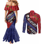 Personalised ANZAC Spirit 1915-2026 Filmstrip Tribute Couples Matching Mermaid Dress and Long Sleeve Button Shirt Lest We Forget 25 April