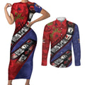 Personalised ANZAC Spirit 1915-2026 Filmstrip Tribute Couples Matching Short Sleeve Bodycon Dress and Long Sleeve Button Shirt Lest We Forget 25 April