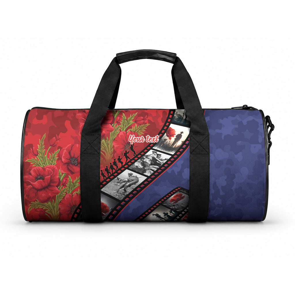 Personalised ANZAC Spirit 1915-2026 Filmstrip Tribute Duffle Bag Lest We Forget 25 April