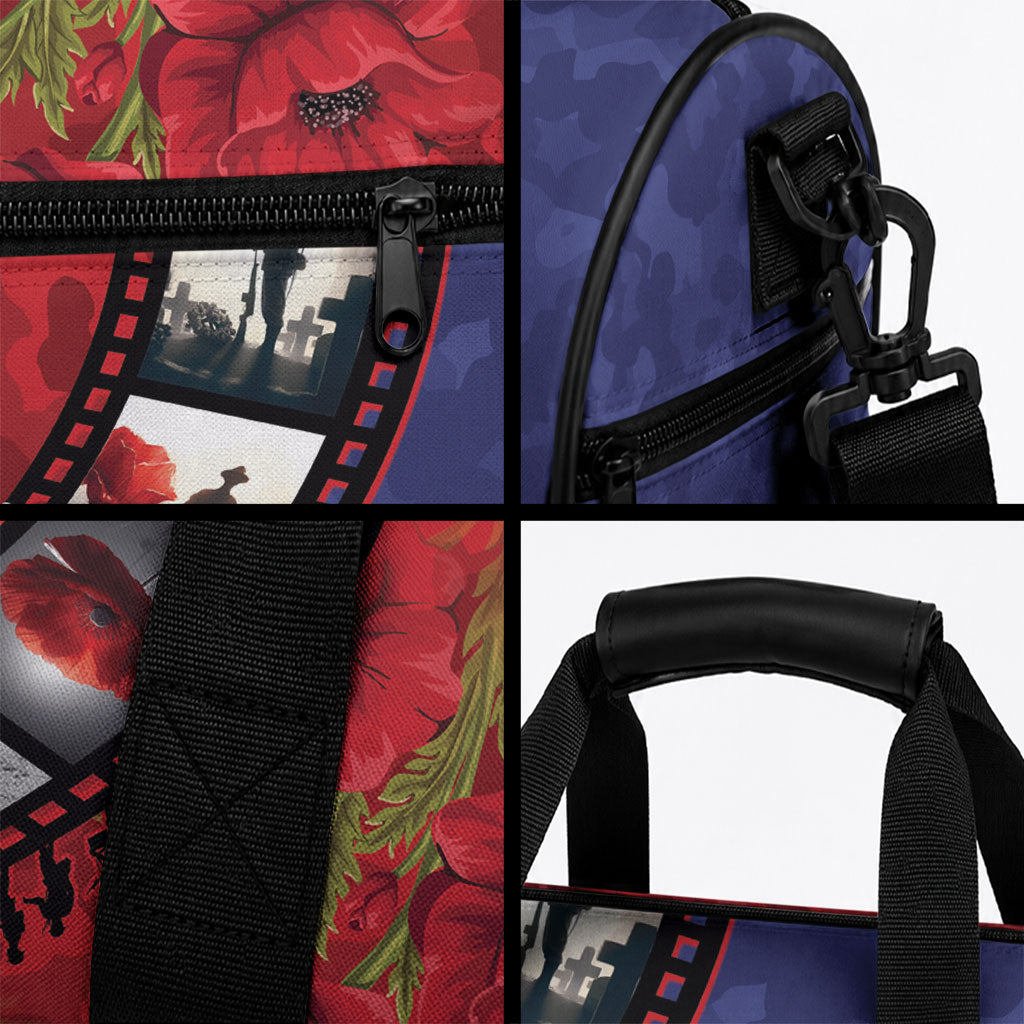 Personalised ANZAC Spirit 1915-2026 Filmstrip Tribute Duffle Bag Lest We Forget 25 April