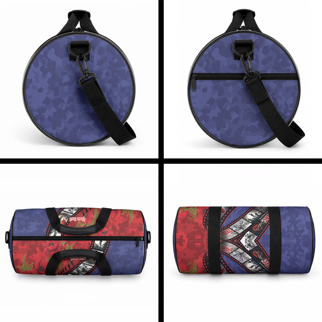 Personalised ANZAC Spirit 1915-2026 Filmstrip Tribute Duffle Bag Lest We Forget 25 April
