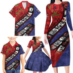 Personalised ANZAC Spirit 1915-2026 Filmstrip Tribute Family Matching Long Sleeve Bodycon Dress and Hawaiian Shirt Lest We Forget 25 April