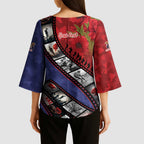 Personalised ANZAC Spirit 1915-2026 Filmstrip Tribute Kimono Sleeve Blouse Lest We Forget 25 April