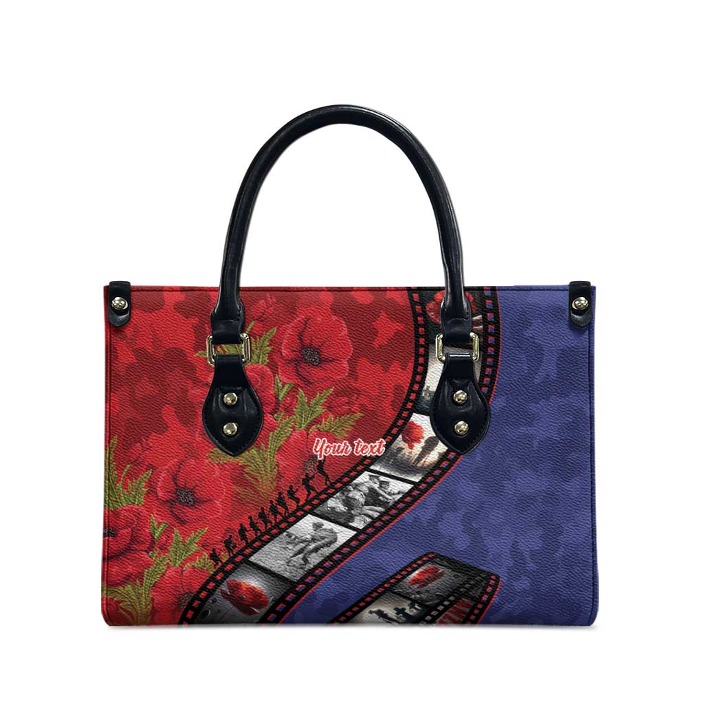 Personalised ANZAC Spirit 1915-2026 Filmstrip Tribute Leather Bag Lest We Forget 25 April
