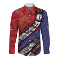 Personalised ANZAC Spirit 1915-2026 Filmstrip Tribute Long Sleeve Button Shirt Lest We Forget 25 April