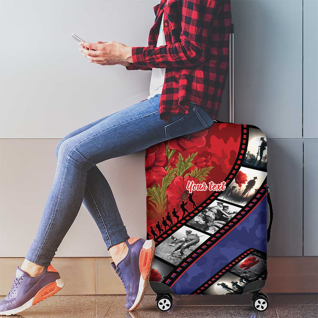 Personalised ANZAC Spirit 1915-2026 Filmstrip Tribute Luggage Cover Lest We Forget 25 April