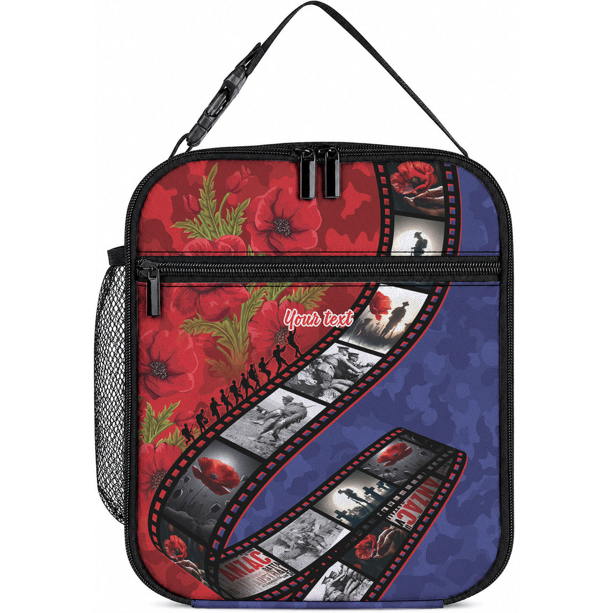 Personalised ANZAC Spirit 1915-2026 Filmstrip Tribute Lunch Bag Lest We Forget 25 April