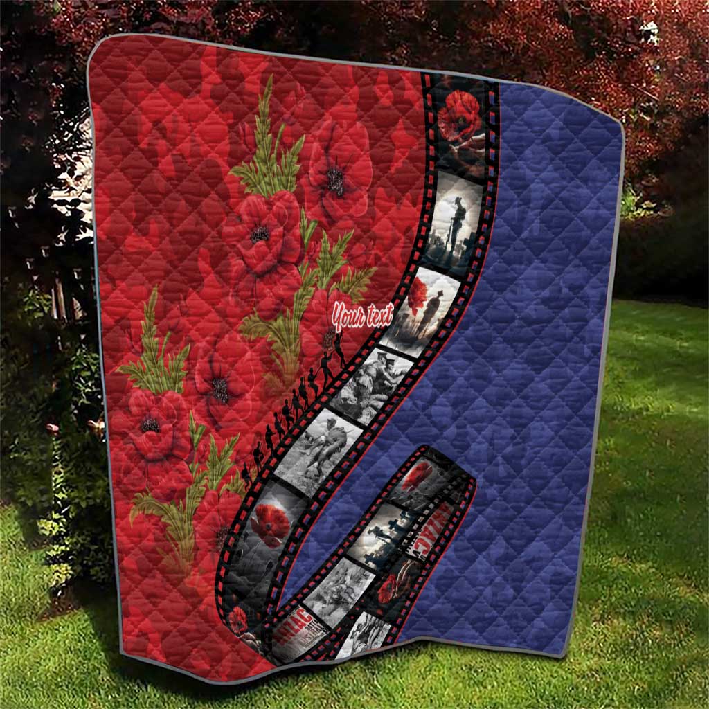 Personalised ANZAC Spirit 1915-2026 Filmstrip Tribute Quilt Lest We Forget 25 April