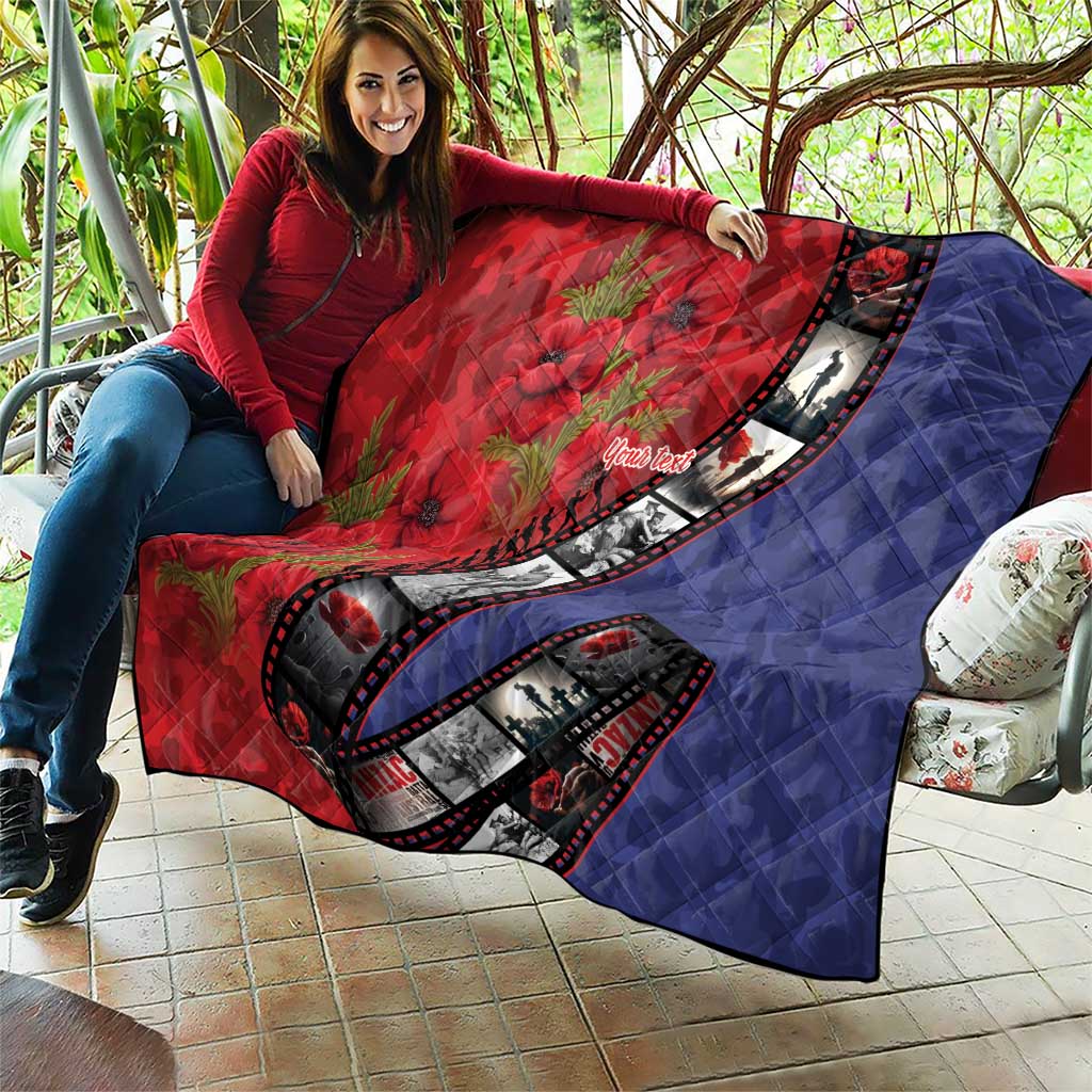 Personalised ANZAC Spirit 1915-2026 Filmstrip Tribute Quilt Lest We Forget 25 April