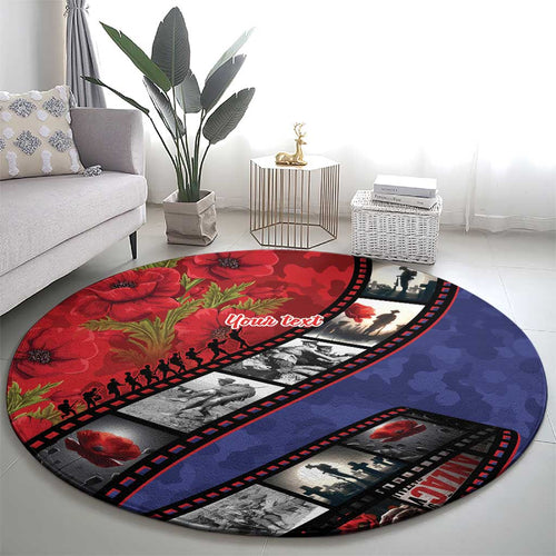 Personalised ANZAC Spirit 1915-2026 Filmstrip Tribute Round Carpet Lest We Forget 25 April