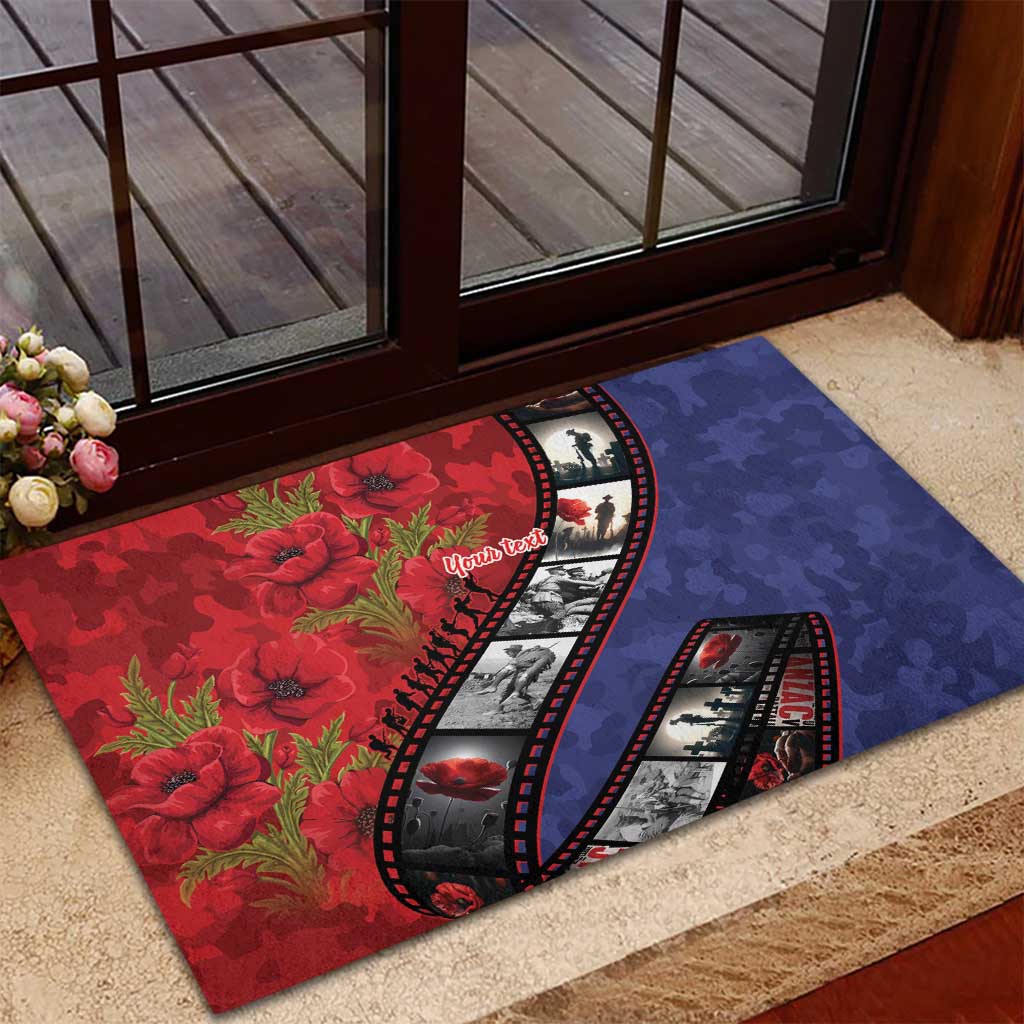 Personalised ANZAC Spirit 1915-2026 Filmstrip Tribute Rubber Doormat Lest We Forget 25 April
