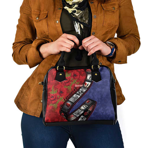 Personalised ANZAC Spirit 1915-2026 Filmstrip Tribute Shoulder Handbag Lest We Forget 25 April