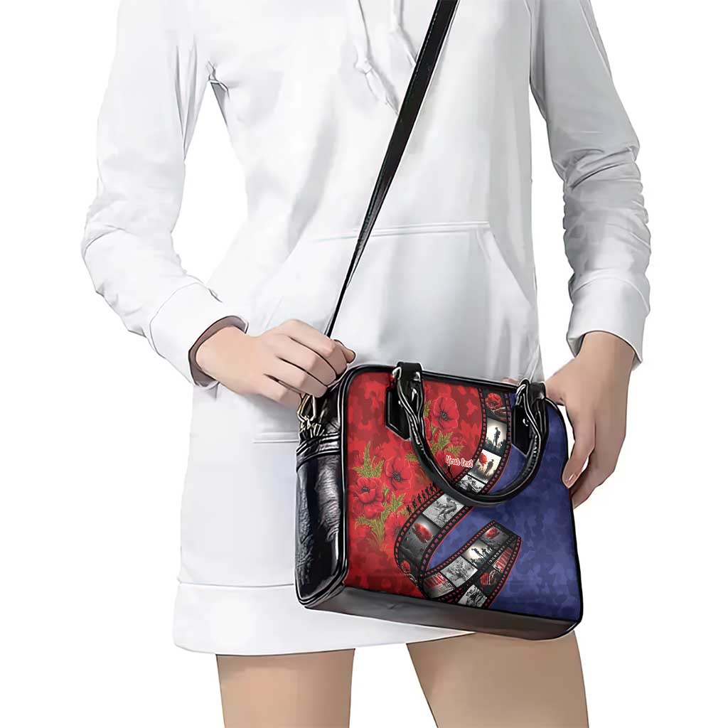 Personalised ANZAC Spirit 1915-2026 Filmstrip Tribute Shoulder Handbag Lest We Forget 25 April