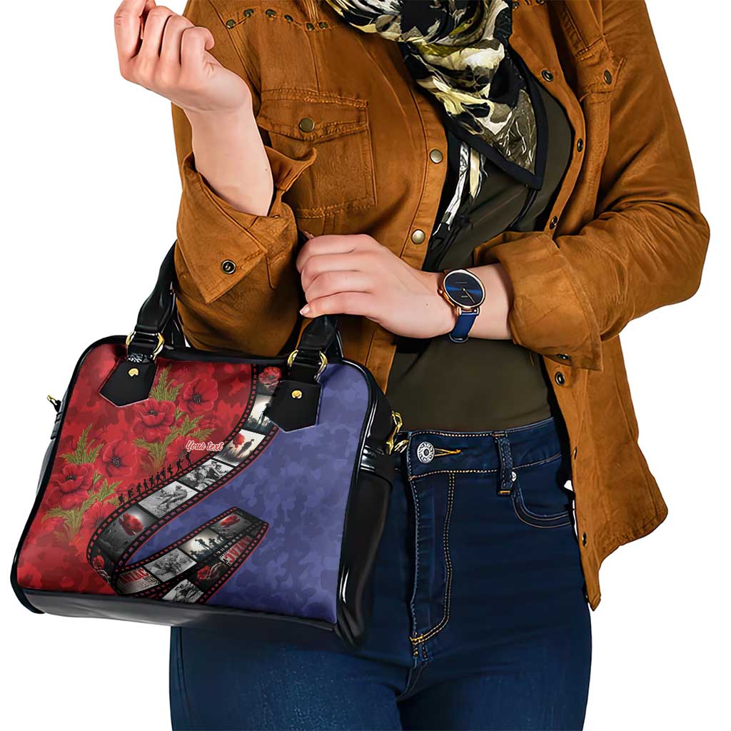 Personalised ANZAC Spirit 1915-2026 Filmstrip Tribute Shoulder Handbag Lest We Forget 25 April