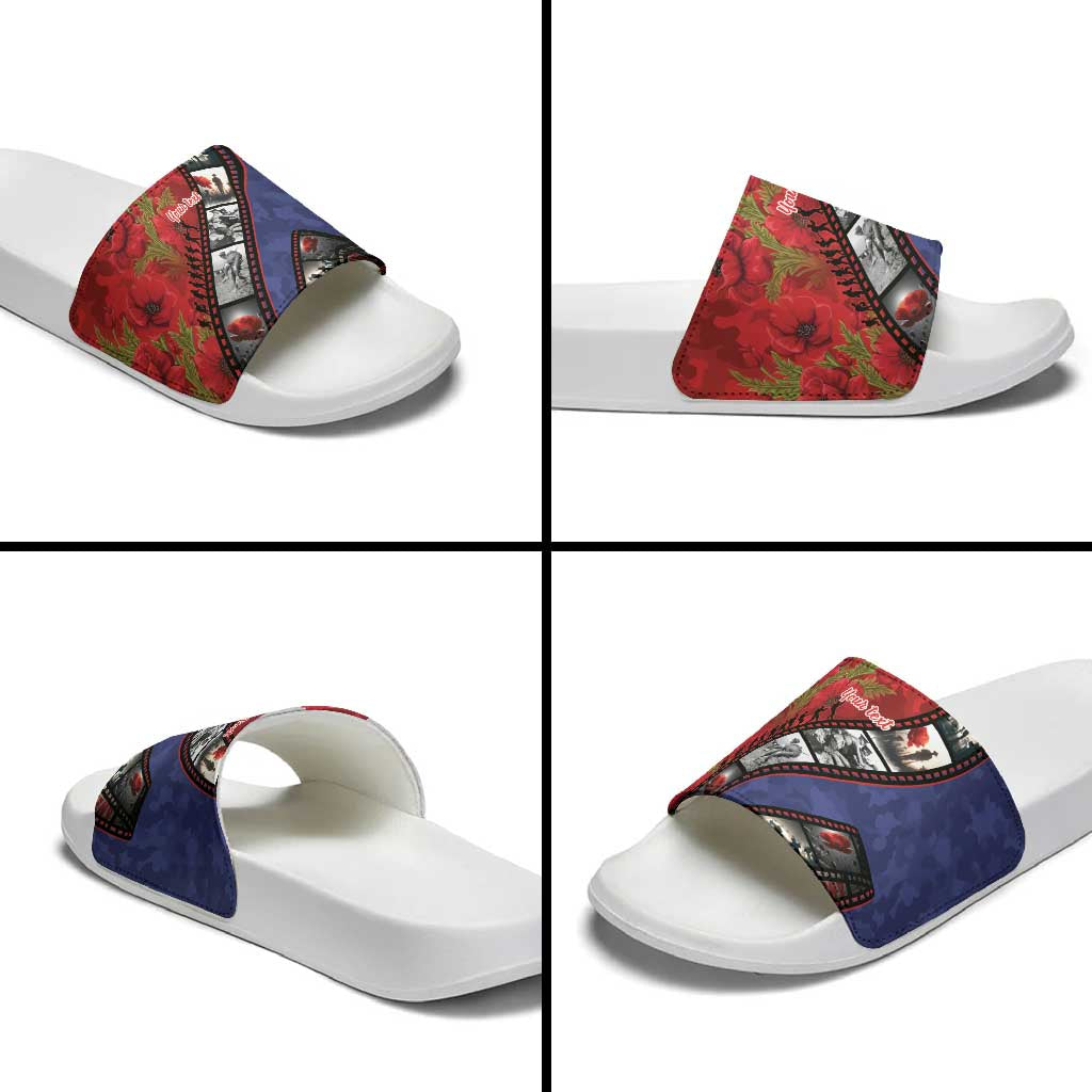 Personalised ANZAC Spirit 1915-2026 Filmstrip Tribute Slide Sandals Lest We Forget 25 April
