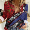 Personalised ANZAC Spirit 1915-2026 Filmstrip Tribute Women Casual Shirt Lest We Forget 25 April