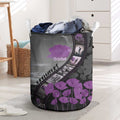 Personalised Remembering ANZAC Lest We Forget Laundry Basket Vintage Film Frame Memorial Purple Poppy