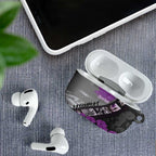 Personalised Remembering ANZAC Lest We Forget AirPods Case Vintage Film Frame Memorial Purple Poppy