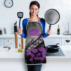 Personalised Remembering ANZAC Lest We Forget Apron Vintage Film Frame Memorial Purple Poppy