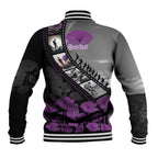 Personalised Remembering ANZAC Lest We Forget Baseball Jacket Vintage Film Frame Memorial Purple Poppy