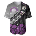Personalised Remembering ANZAC Lest We Forget Baseball Jersey Vintage Film Frame Memorial Purple Poppy
