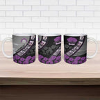 Personalised Remembering ANZAC Lest We Forget Ceramic Mug Vintage Film Frame Memorial Purple Poppy