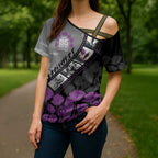 Personalised Remembering ANZAC Lest We Forget Cross Shoulder Shirt Vintage Film Frame Memorial Purple Poppy