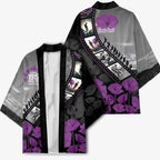 Personalised Remembering ANZAC Lest We Forget Kimono Vintage Film Frame Memorial Purple Poppy