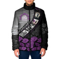 Personalised Remembering ANZAC Lest We Forget Padded Jacket Vintage Film Frame Memorial Purple Poppy
