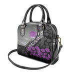 Personalised Remembering ANZAC Lest We Forget Shoulder Handbag Vintage Film Frame Memorial Purple Poppy