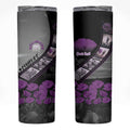 Personalised Remembering ANZAC Lest We Forget Skinny Tumbler Vintage Film Frame Memorial Purple Poppy