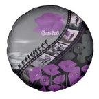 Personalised Remembering ANZAC Lest We Forget Spare Tire Cover Vintage Film Frame Memorial Purple Poppy
