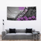 Personalised Remembering ANZAC Lest We Forget Tapestry Vintage Film Frame Memorial Purple Poppy
