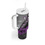 Personalised Remembering ANZAC Lest We Forget Tumbler With Handle Vintage Film Frame Memorial Purple Poppy