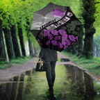 Personalised Remembering ANZAC Lest We Forget Umbrella Vintage Film Frame Memorial Purple Poppy