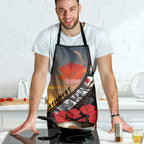 Personalised Remembering ANZAC Lest We Forget Apron Vintage Film Frame Memorial Red Poppy