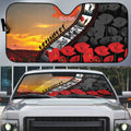 Personalised Remembering ANZAC Lest We Forget Auto Sun Shade Vintage Film Frame Memorial Red Poppy