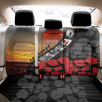 Personalised Remembering ANZAC Lest We Forget Back Car Seat Cover Vintage Film Frame Memorial Red Poppy