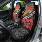 Personalised Remembering ANZAC Lest We Forget Car Seat Cover Vintage Film Frame Memorial Red Poppy