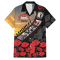Personalised Remembering ANZAC Lest We Forget Family Matching Tank Maxi Dress and Hawaiian Shirt Vintage Film Frame Memorial Red Poppy