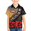 Personalised Remembering ANZAC Lest We Forget Kid Hawaiian Shirt Vintage Film Frame Memorial Red Poppy
