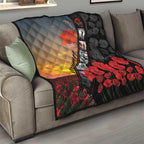 Personalised Remembering ANZAC Lest We Forget Quilt Vintage Film Frame Memorial Red Poppy