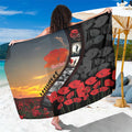 Personalised Remembering ANZAC Lest We Forget Sarong Vintage Film Frame Memorial Red Poppy