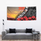 Personalised Remembering ANZAC Lest We Forget Tapestry Vintage Film Frame Memorial Red Poppy